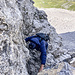 Danach Abklettern des Couloirs.