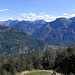 Val Pontirone von der Terrasse des Rifugio Tei