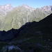 Morgenstimmung auf dem Weg zur Rüsselsheimer Hütte.