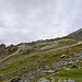 Und so kehrten wir von dem Gratkopf davor zurück zum Wanderweg. Der gesamte Grat von der Seite.