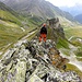 ...der von unserem namenlosen Kopf Richtung Petit Mont Cervin führt.