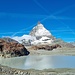 Theodulgletschersee 2851m mit der Ostflanke des Matterhorns