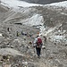 Die schuttige Anseilstelle am Grenzgletscher
