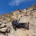 Francesco unterwegs beim Bouldern