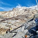 Ein Einschnitt kurz vor der Hütte wird mit einer langen Holzleiter bequem überschritten
