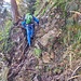 Eine von ein paar Stellen, an denen man die Hände aus dem Hosensack nehmen muss. Früher waren hier mal zwei Seile vorhanden.