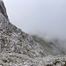 Grün in Sicht bzw. Ende in Sicht. Es wartet jedoch noch ein kurzer Steilabstieg mit Seil auf, bevor man die Hände wieder in die Hosentaschen packen kann.