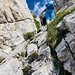 nun im Felsbereich: eine erste tolle, kraxlige Rinne