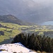 Blick auf den Walensee mit Amden und Arvenbüel