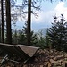 etwa auf halber Höhe ist diese Aussichtbank