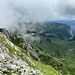 Kaiseregg - Ausblick in Gipfelnähe in die Walop.