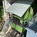 Unterwegs in Freiburg (Fribourg) - Blick auf den talseitigen Führerstand eines "Funi"-Wagens in der Bergstation.