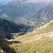 l'inizio della discesa nel vallone