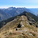 Blick vom Pizzo Erra über den bereits überschrittenen Grat