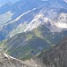 Zoom vom Dawinkopf zur Ansbacher Hütte – noch ist es wirklich sehr weit!