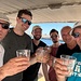 Unsere tolle Gästecrew auf der Segelyacht "Maladroxia" im Hafen von Milazzo mit dem Deutschen Skipper Roland H. aus Strande bei Kiel (Zweiter von rechts)