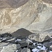 Blick in die Nordwand, der Gipfel wirft einen Schatten.