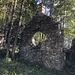alte verfallene Ruinen im mystischen Kastanienwald