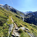 Le long de l'ancien bisse de Chervex, arrivée à la Gouille.