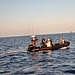 Die aufmerksame Küstenwache verwies uns aus der roten Zone des Stromboli