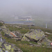 die Dresdner Hütte im Nebel