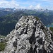 Nochmal ein Rückblick zur plattigen Abkletterstelle vom Stand