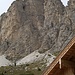 Blick zurück zum Gipfel von der nahe gelegenen Jimmi Hütte