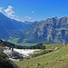 auf dem Wanderweg hinunter zur Alp Mittler Stafel