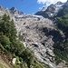 Rochers lissés par l'action du glacier