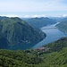 Blick vom Monte Boglia auf Bré sopra Lugano.