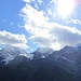 La triade Gran Zebrù, Monte Zebrù e Ortles.