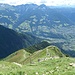 Aufstiegs- bzw. Abstiegsweg.