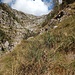 vista sulla parte alta del canale del rio sajont