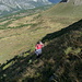 attacco al ripido versante erboso