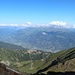 Blick vom Col Ross übers Aostatal zum Mont Blanc