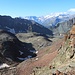 Blick auf das Gerölltal, durch das man zum Col Ross aufsteigen muss