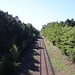 Einstige Bahnstrecke nach Bautzen<br />Hinter der Gleisverschwenkung folgte früher der Bahnhof Knappenrode Süd.
