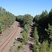 Links Bahnstrecke zum Bbf Knappenrode, geradeaus die einstige Durchführung nach Spreewitz/Graustein