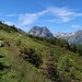 Au-dessus des Tseppes, le massif des Aiguilles Rouges apparaît