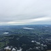 Aussicht von Pilatus Oberhaupt: Mittelland mit Sempacher-, Baldegger- und Hallwilersee. Im Hintergrund die Nebelfahnen von Gösgen und Beznau.