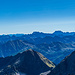 Becco Alto d'Ischiator / Grand Cimon de Rabuons (2.996 m) - Blick in die Seealpen mit Monte Matto und Cima Argentera