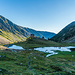 Die Hütte mit dem unteren Ischiator-See.
