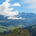 die Wolken verderben ein wenig die schöne Sicht zum Säntis
