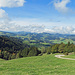 Aussicht von der Terrasse beim Gasthaus Hochhamm nach Westen