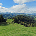 Aussicht von der Terrasse beim Gasthaus Hochhamm nach Westen