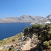 im Abstieg mit Blick nach Kalymnos, vorne Agios Konstantonos,