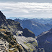 Aussicht vom Torent Basso nach Osten zu Torent Alto, Bocchetta Alta und Cima d'Örz
