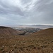 Blick vom Gipfel (rechts der bekreuzte Vorgipfel)