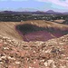 Krater und Überblick über den Aufstieg.