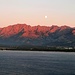Calvi au soir. La montagne jaillit à plus de 2000m juste au dessus de la Balagne